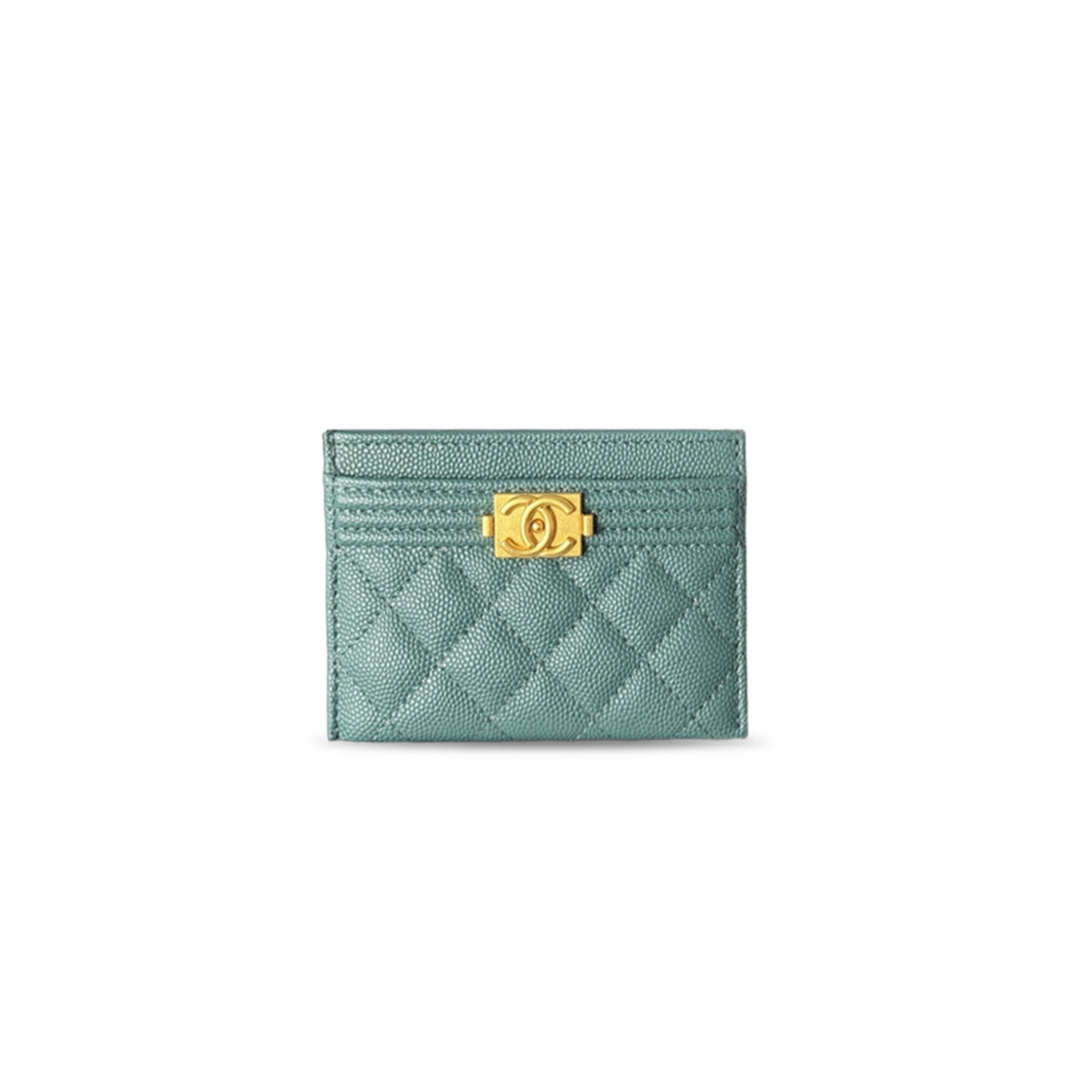 CHANEL MASTER QUILTED GRAINED CALFSKIN LEATHER BOY CARD HOLDER A84431 (11*7.5*1cm) 